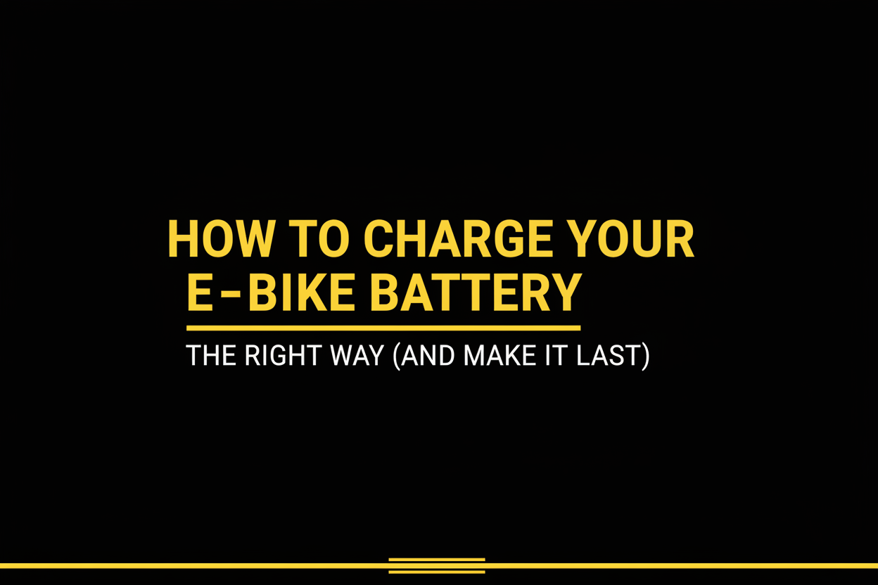 How to charge your e-bike battery the right way and make it last longer
